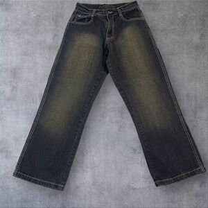VTG Southpole‎ 4180 Baggy Black Denim Jeans Mens 29 Skater Y2K 90's Grunge